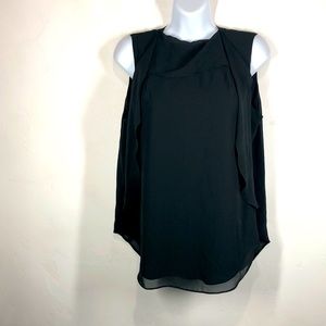 Marchesa Rose black sleeveless blouse size medium